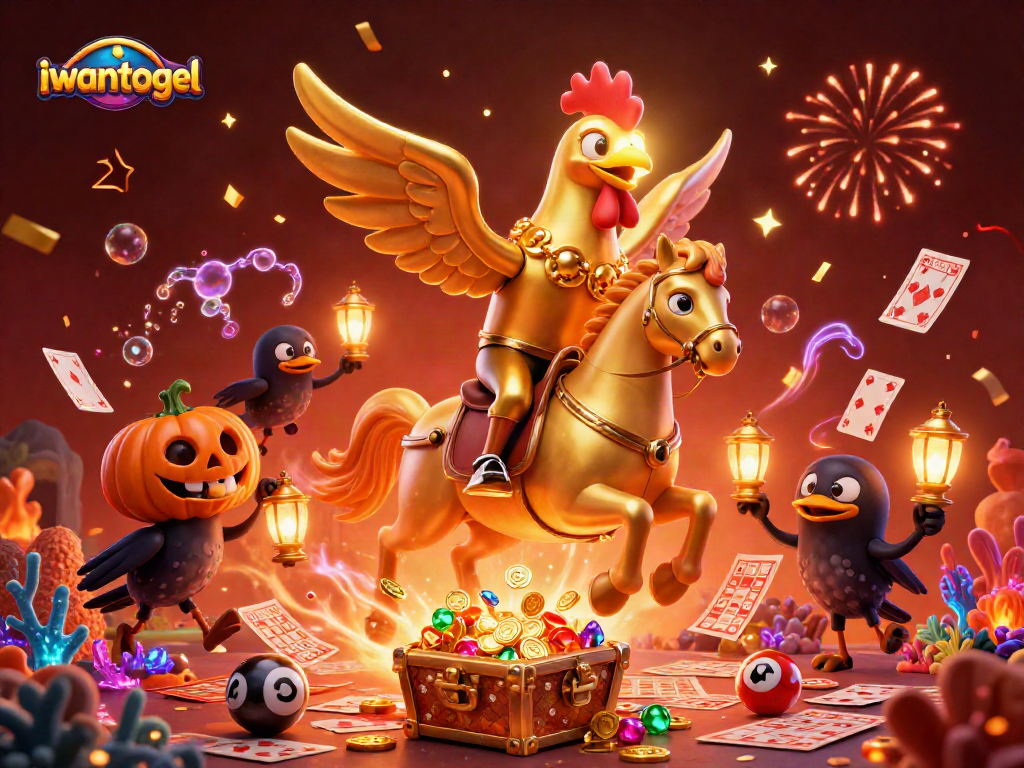 Engage with iwantogel's exciting lottery experience, featuring vibrant game elements and colorful scenes.