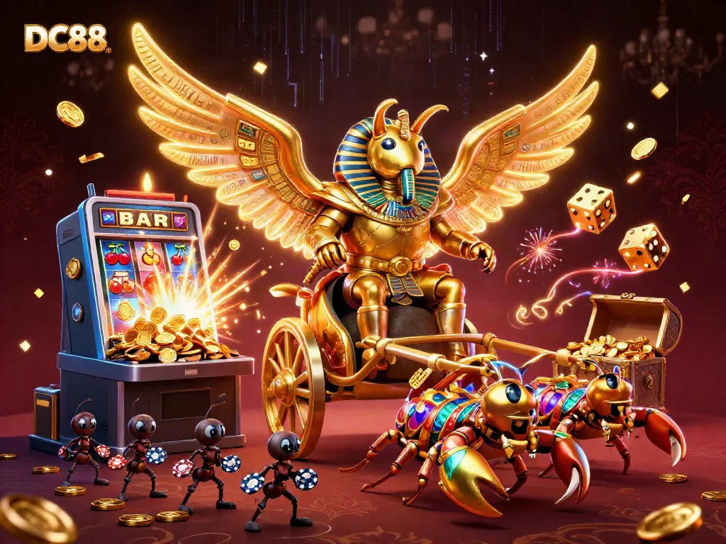 Experience thrilling DC88JOKER action with a vibrant casino explosion scene featuring dynamic characters.