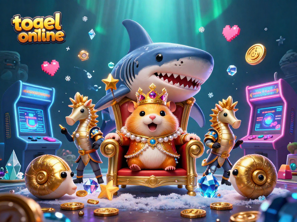 Experience the excitement of togel online with this vibrant and dynamic casino-themed illustration.