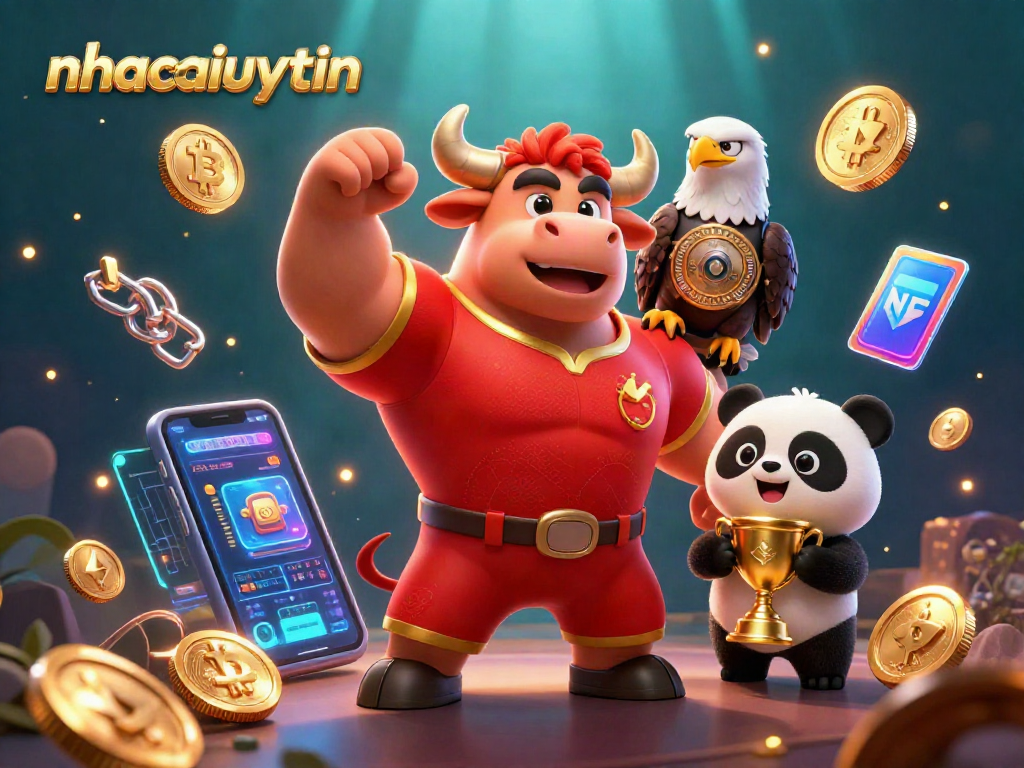 Strategically showcasing nhacaiuytin’s vibrant casino scene with characters celebrating a jackpot win.